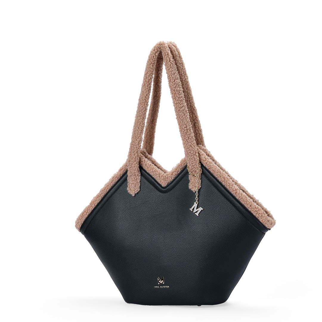 Mac Alyster Saint-Raphaël Polaire sac cabas Marron Chocolat fourrure