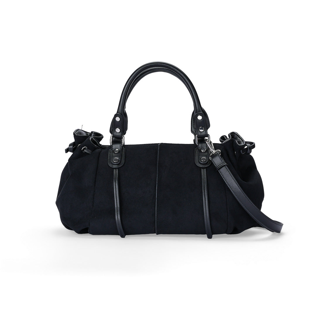 Mac Alyster Captivante sac bowling Noir suedine 35 cm