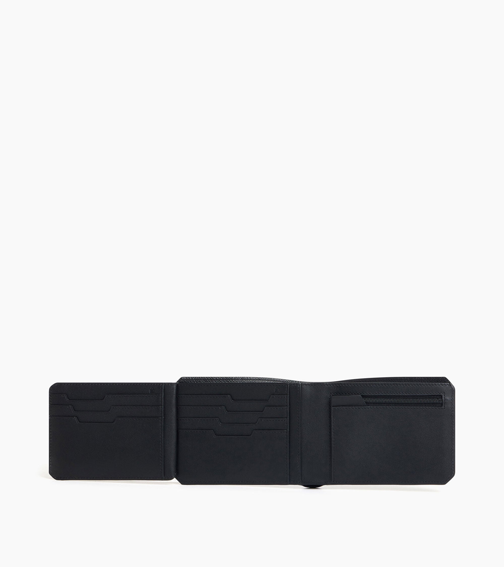 Le Tanneur Gaston portefeuille horizontal noir cuir grain croisé