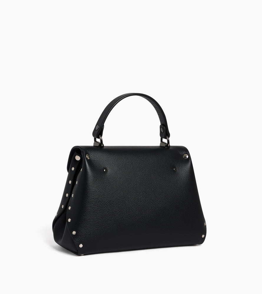 Le Tanneur Sans Couture petit sac cuir chèvre noir