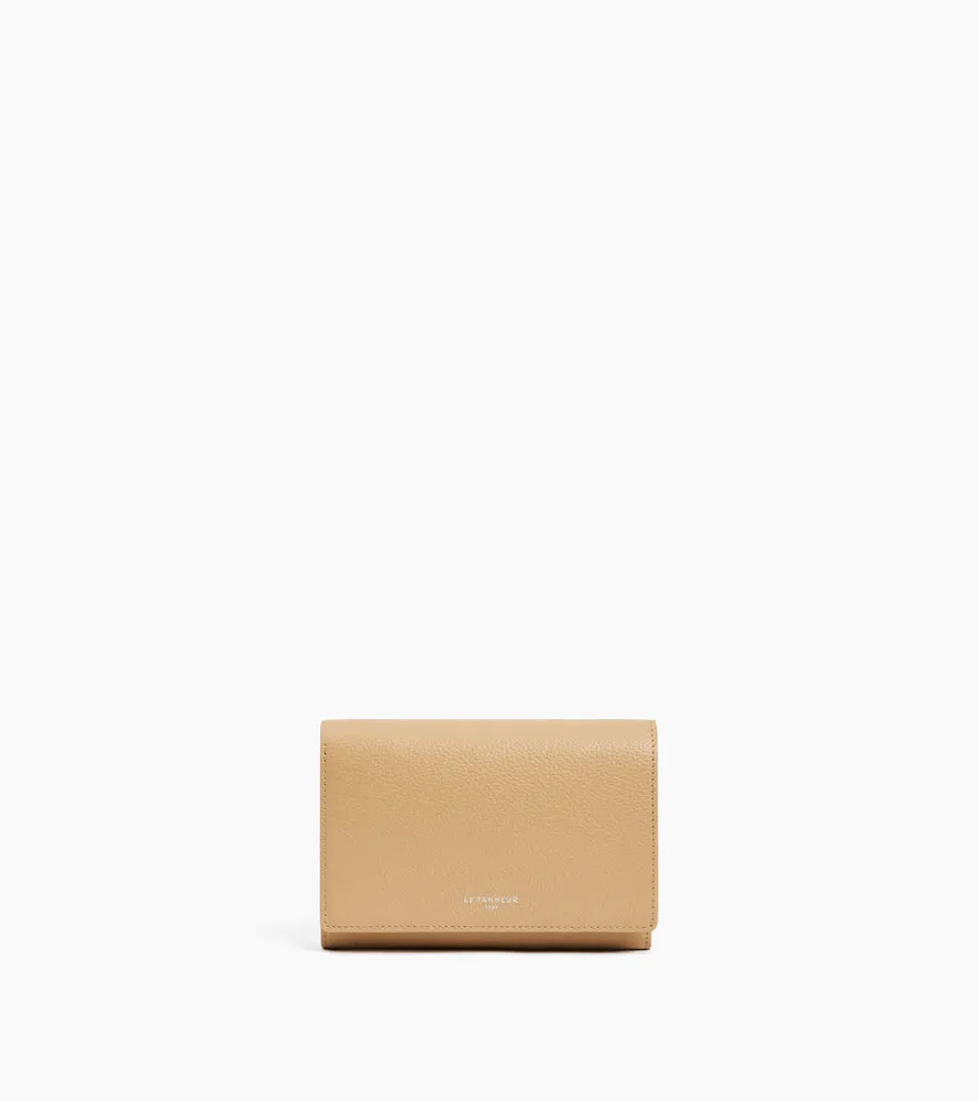Le Tanneur Emilie Portefeuille Cuir Grainé Desert