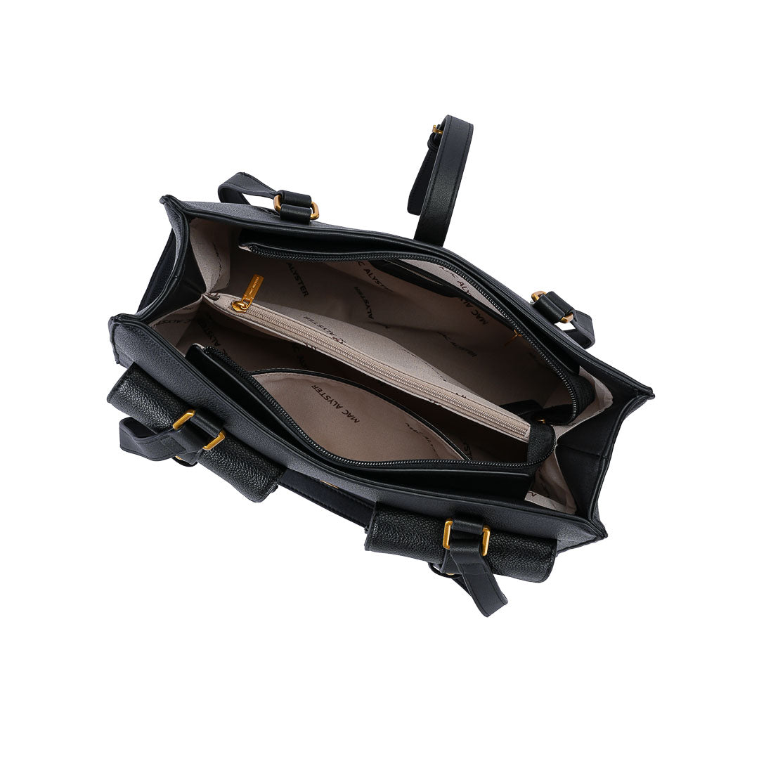 Mac Alyster Urbany Sac Shopping Noir Poches Frontales