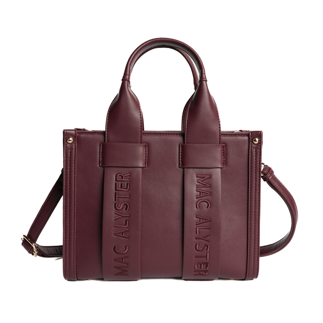 MAC ALYSTER BASIC CLOVER Petit sac Bordeaux brodé 26 cm