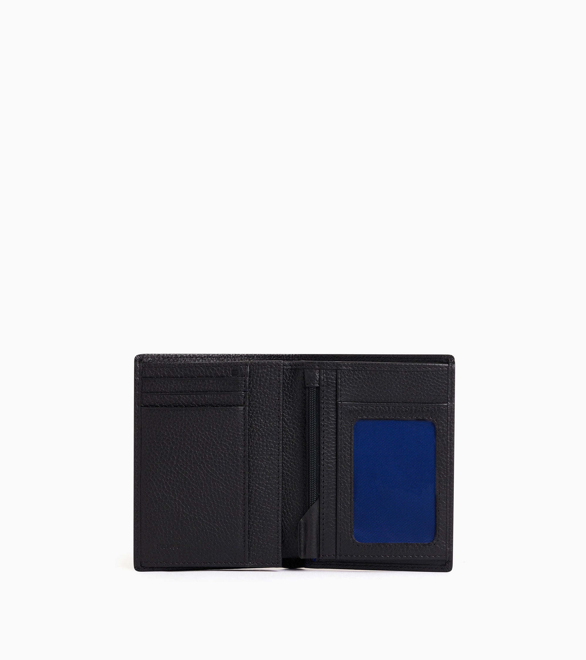 Le Tanneur Charles portefeuille vertical zippé noir cuir grainé