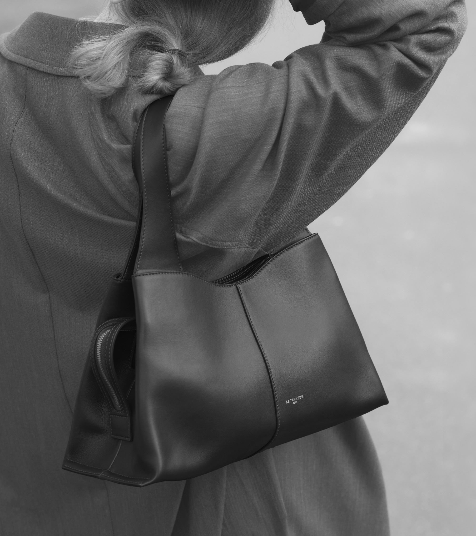 Le Tanneur Félicie petit sac à main cuir lisse marron arabica