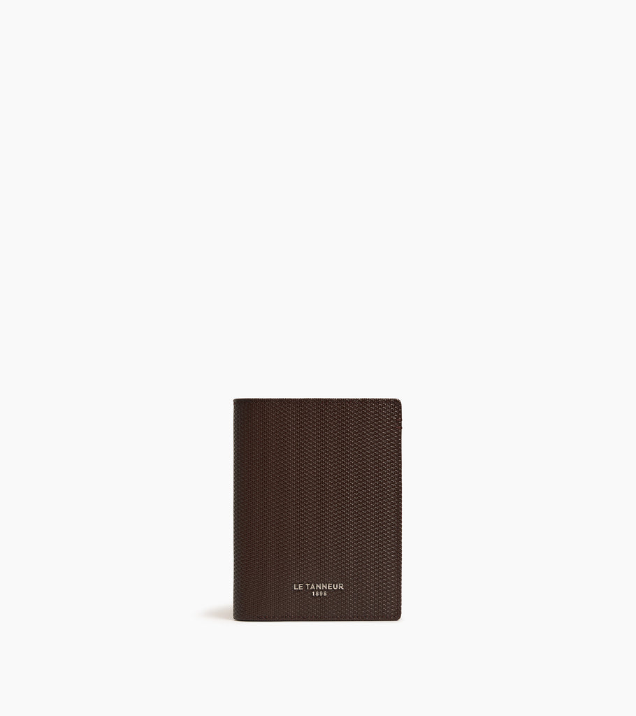 Le Tanneur Lucien portefeuille cuir vertical zip fin