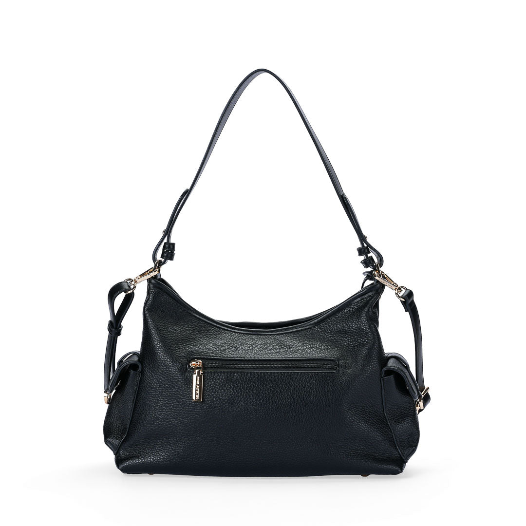 MAC ALYSTER Cold sac besace simili cuir noir