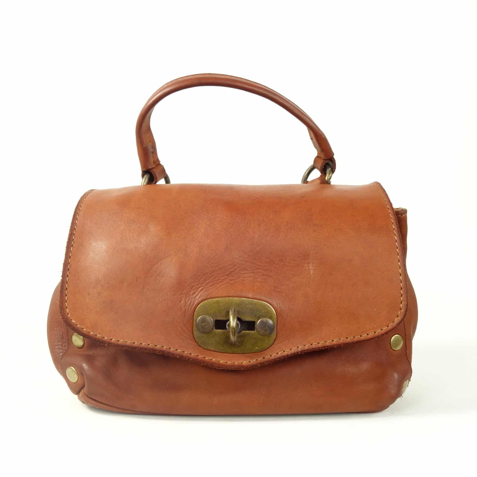 Collection Esprit Cuir SARA mini sac bandoulière naturel cuir
