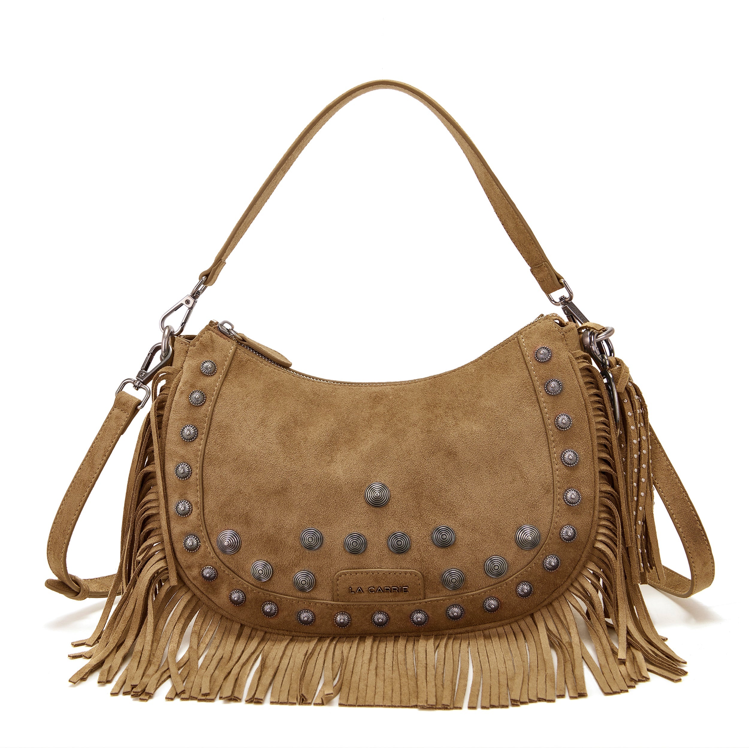 La Carrie Aztec sac bandoulière COTTO suède à franges