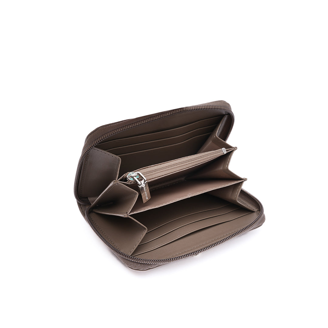 MAC ALYSTER Petite maroquinerie porte-monnaie zippé Taupe