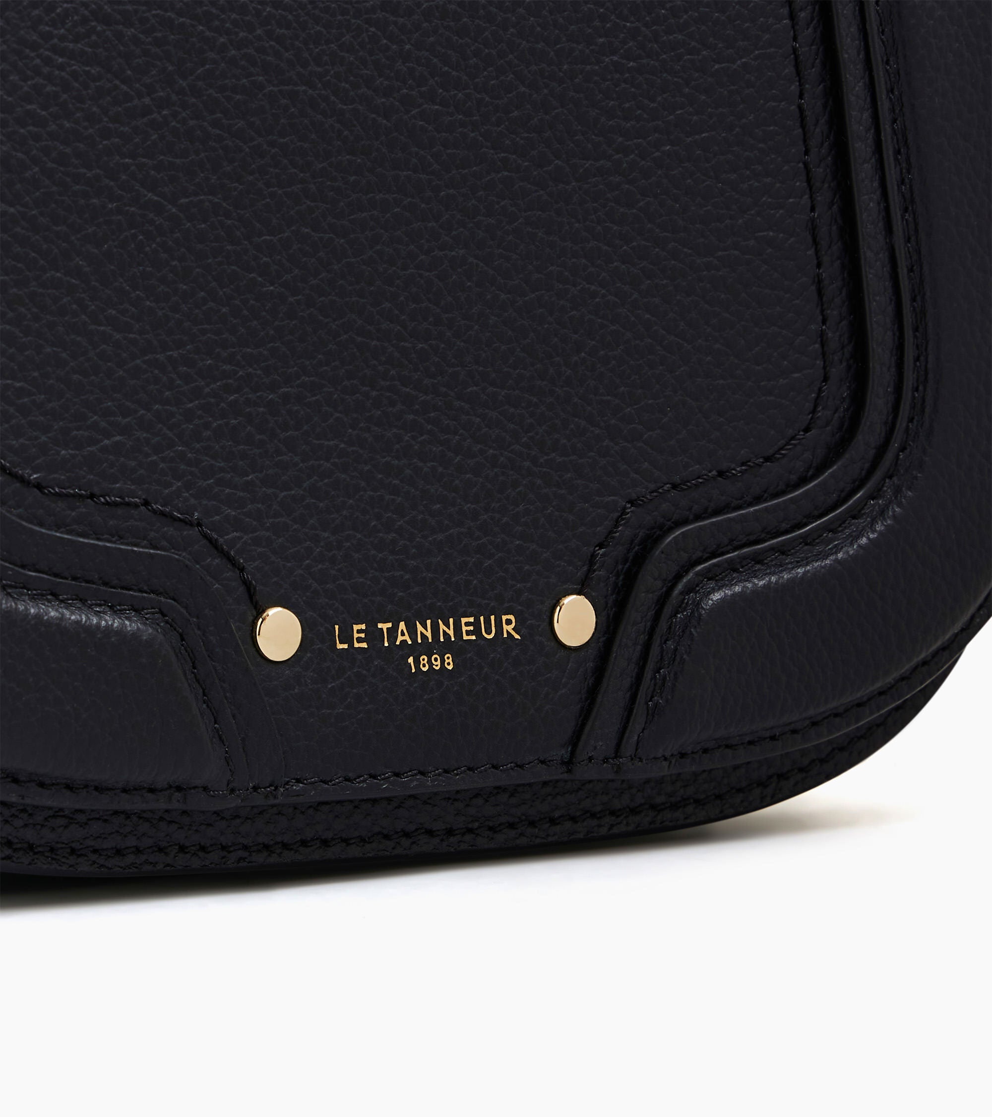Le Tanneur Ella petit sac bandoulière cuir grainé noir