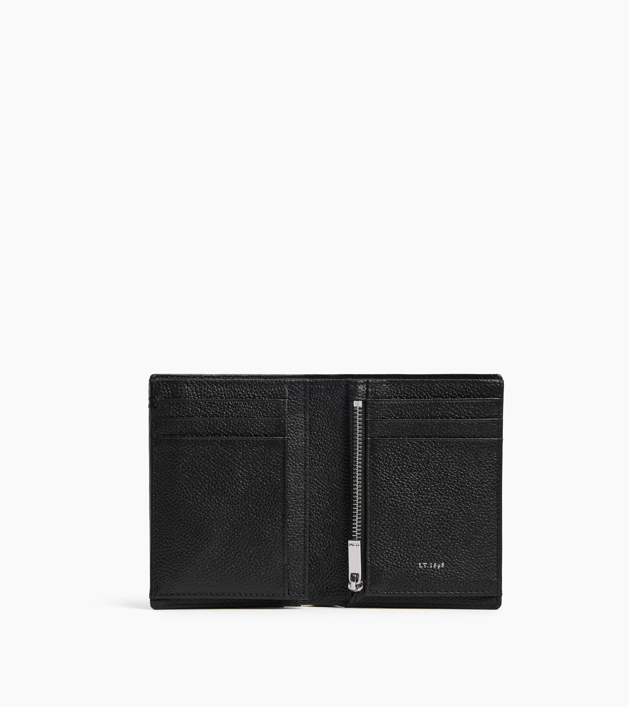 Le Tanneur Lucien grand portefeuille vertical cuir grainé noir