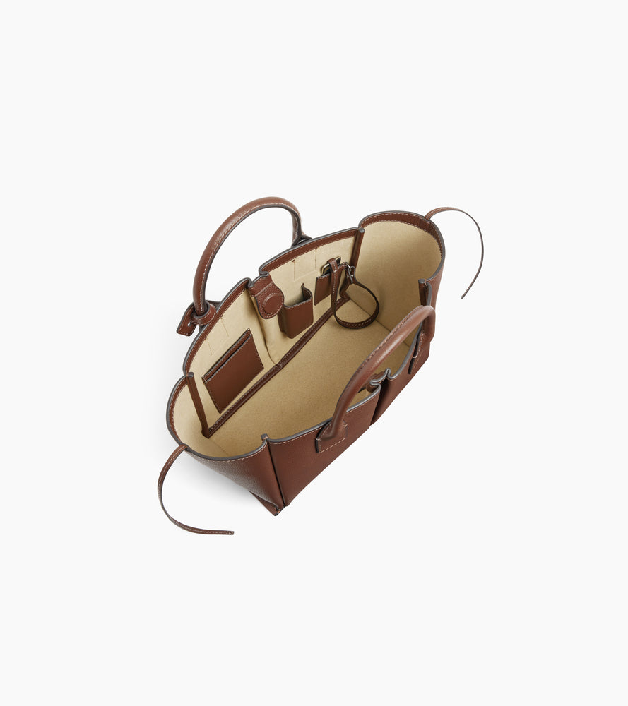 Le Tanneur Elena petit sac cuir grainé pochette miroir