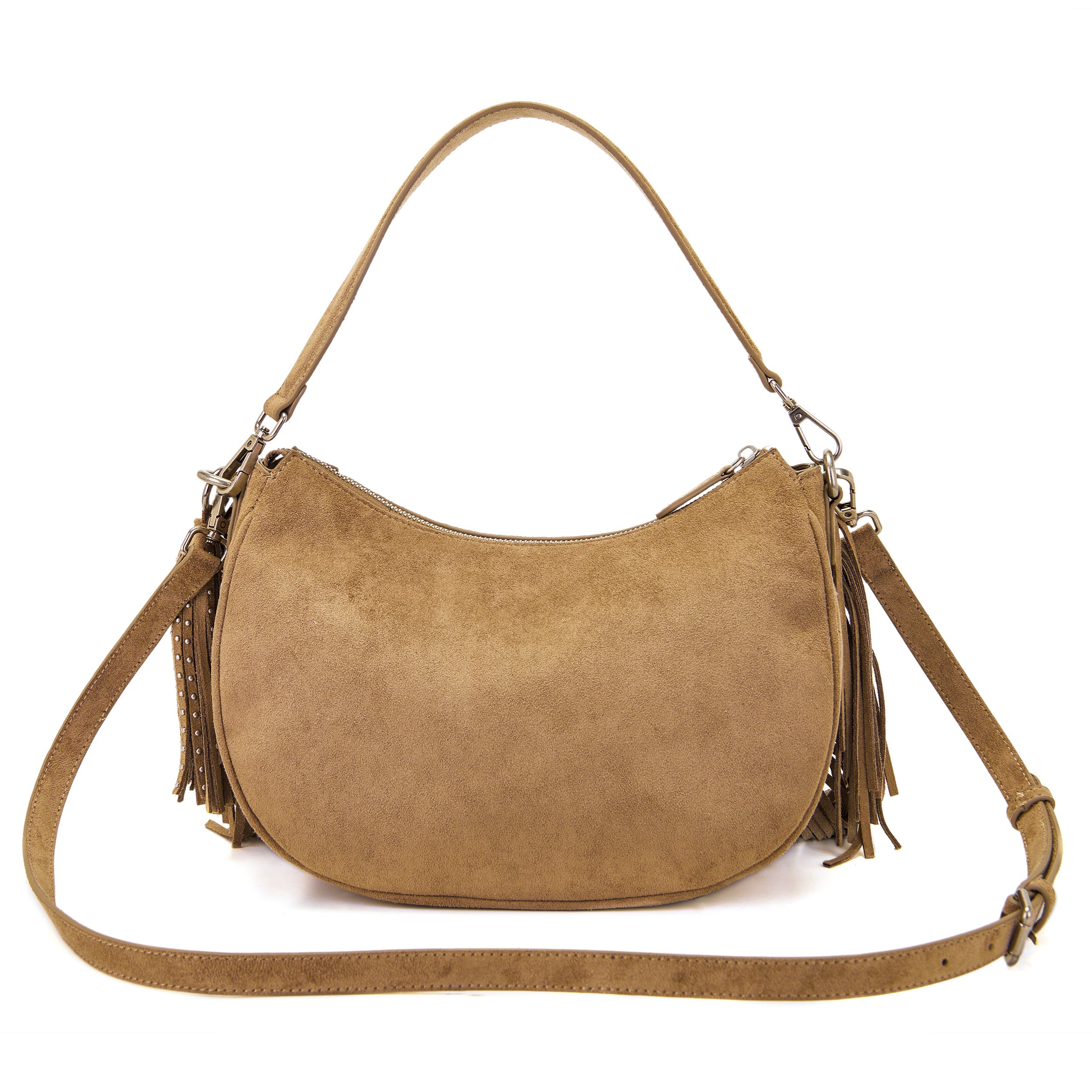 La Carrie Aztec sac bandoulière COTTO suède à franges