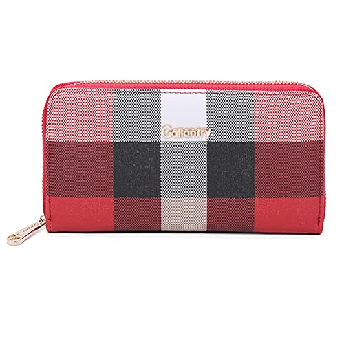 Gallantry Compagnon portefeuille long rouge noir 3 volets