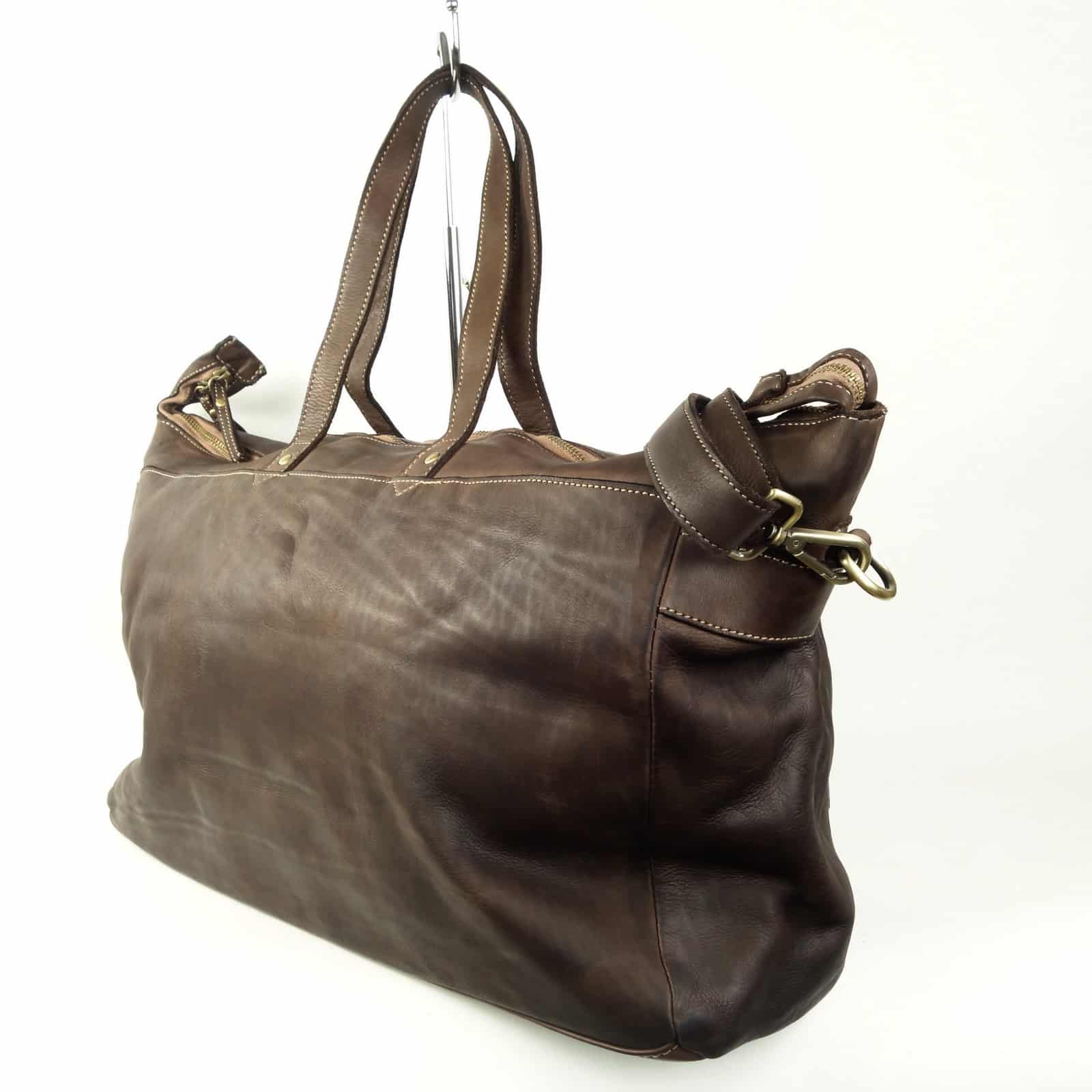 Collection Esprit Cuir Zeno sac 24h marron cuir vintage