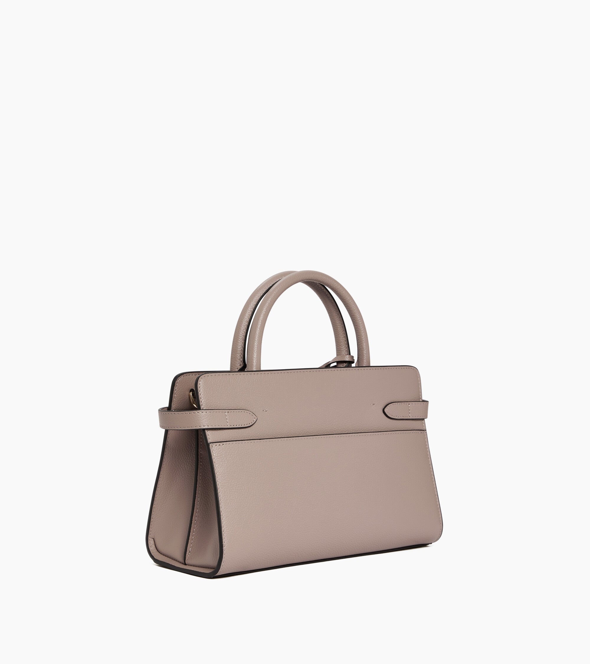 Le Tanneur Emilie sac main cuir grainé moyen Fossil Grey