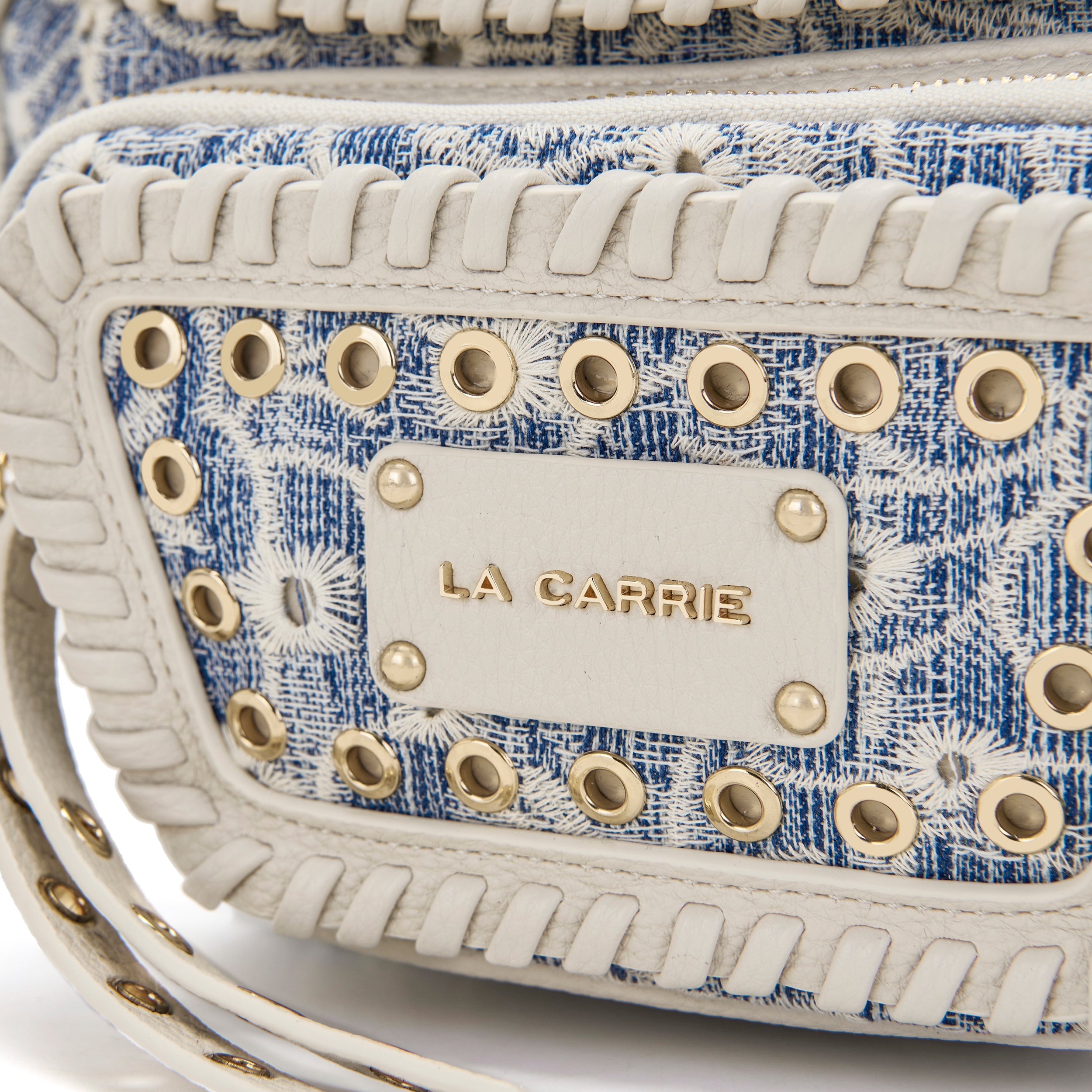La Carrie Romantic sac banane jeans 34 cm brodé