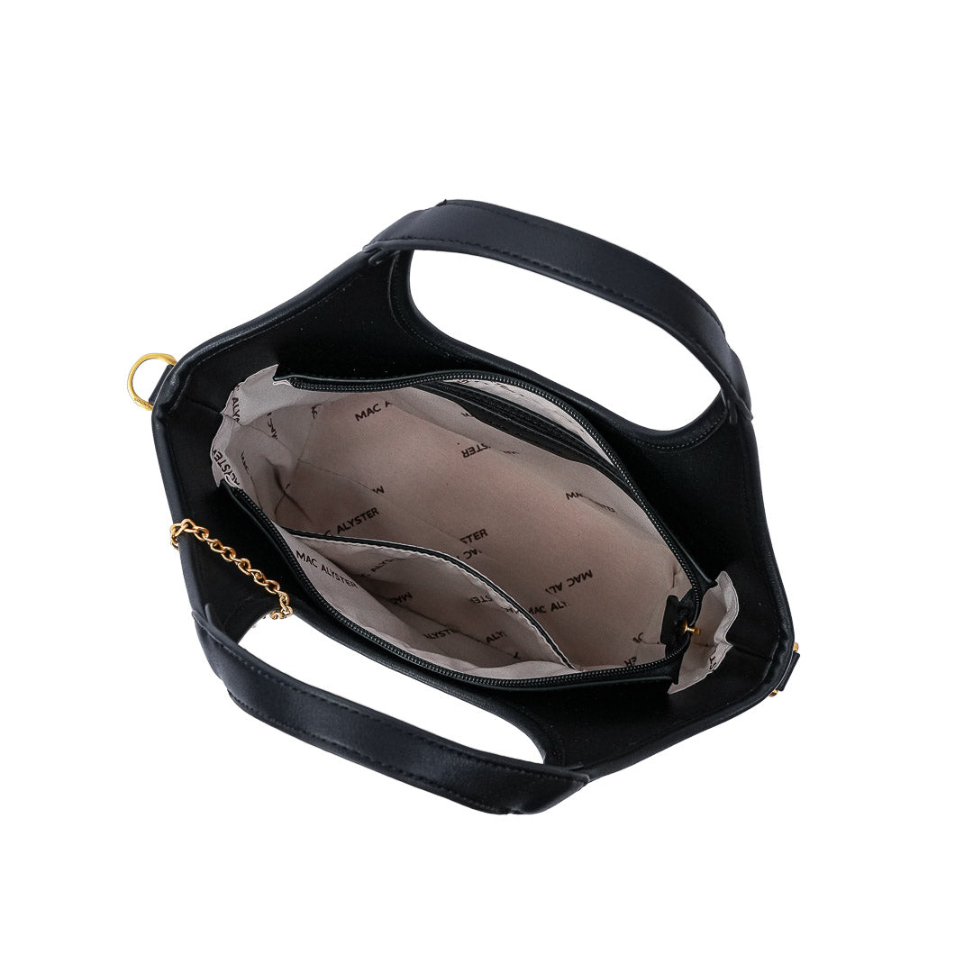 MAC ALYSTER Regard sac à main toile noir bandoulière
