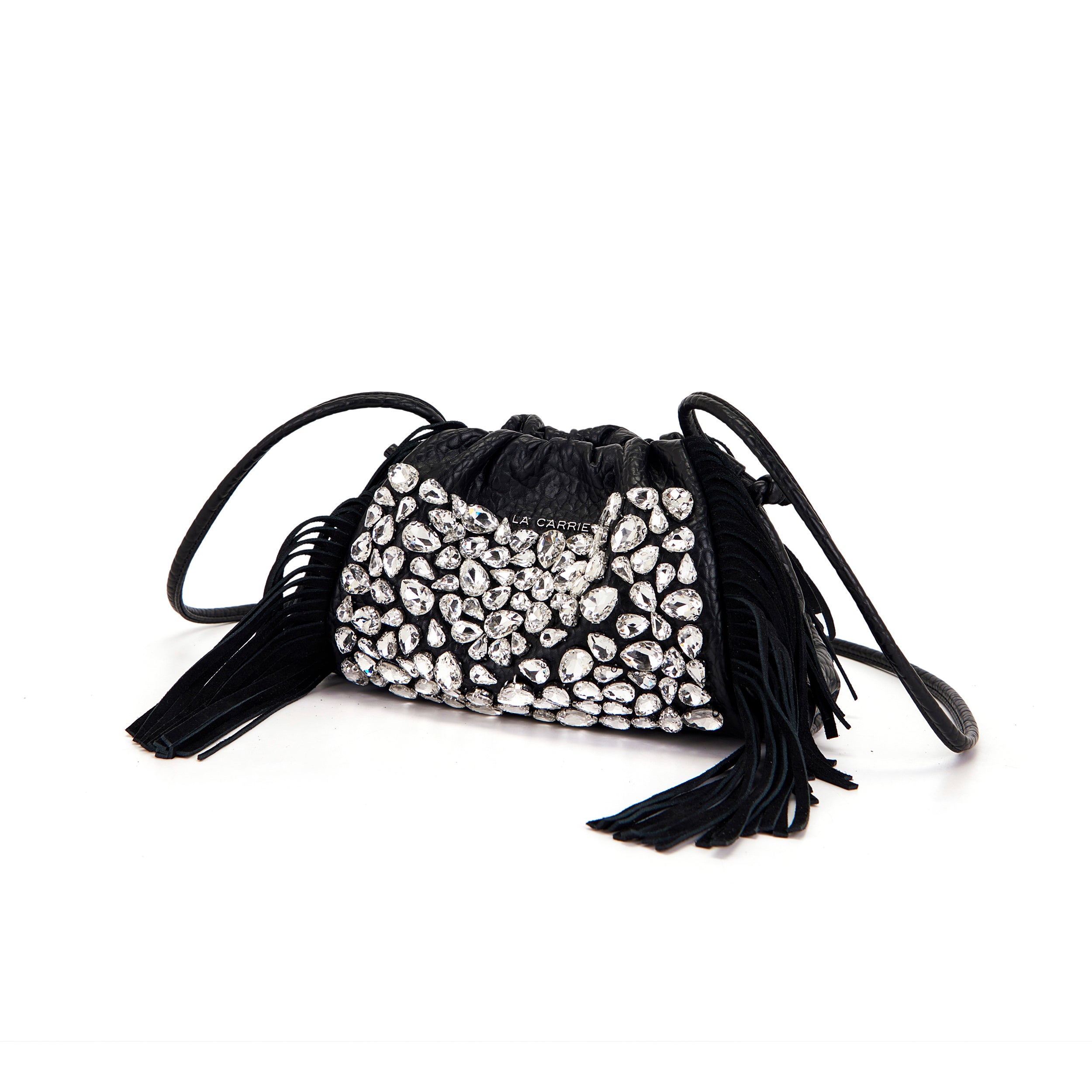 La Carrie Capsule sac épaule noir 23x8x15 cm cristaux