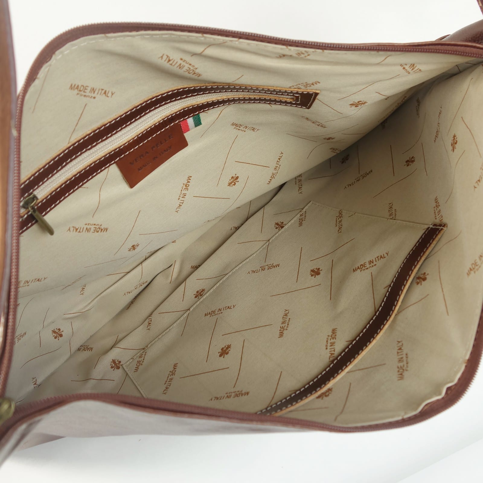 Collection Esprit Cuir Zeus grande sacoche cuir marron 17 pouces