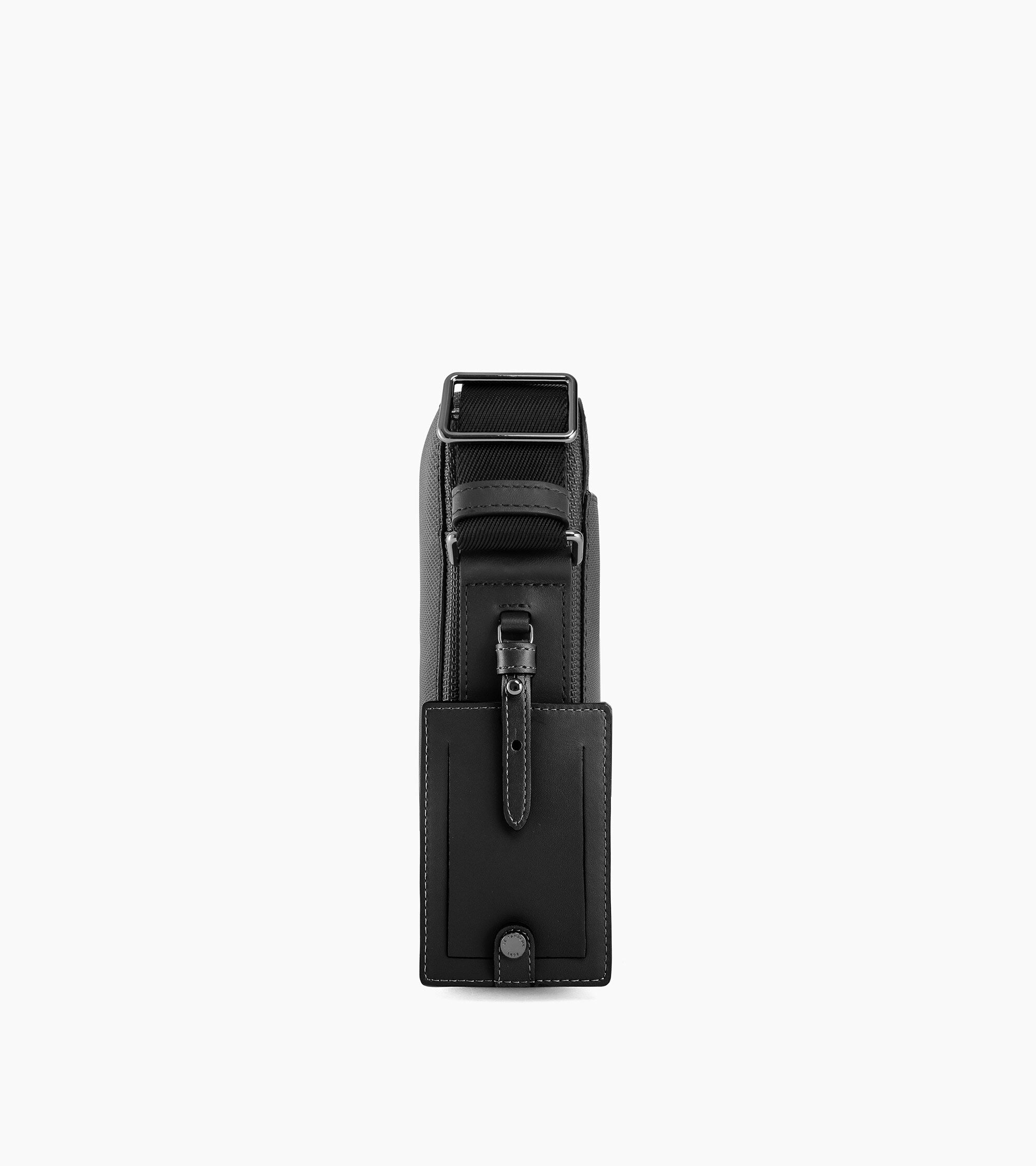 Le Tanneur Emile petite sacoche cuir signature T noir Black