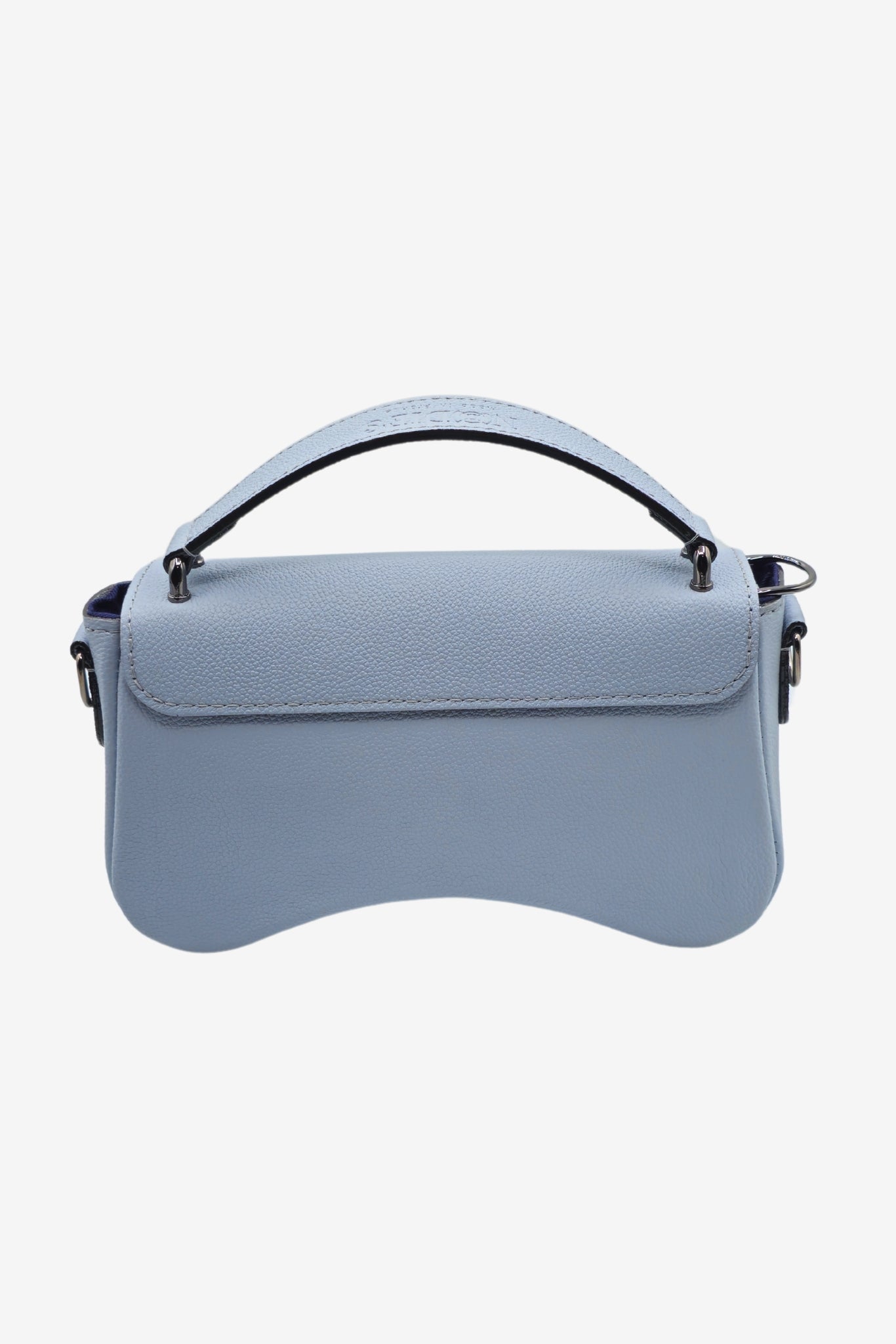 Nodie's L'iconique sac baguette cuir bleu ciel grainé