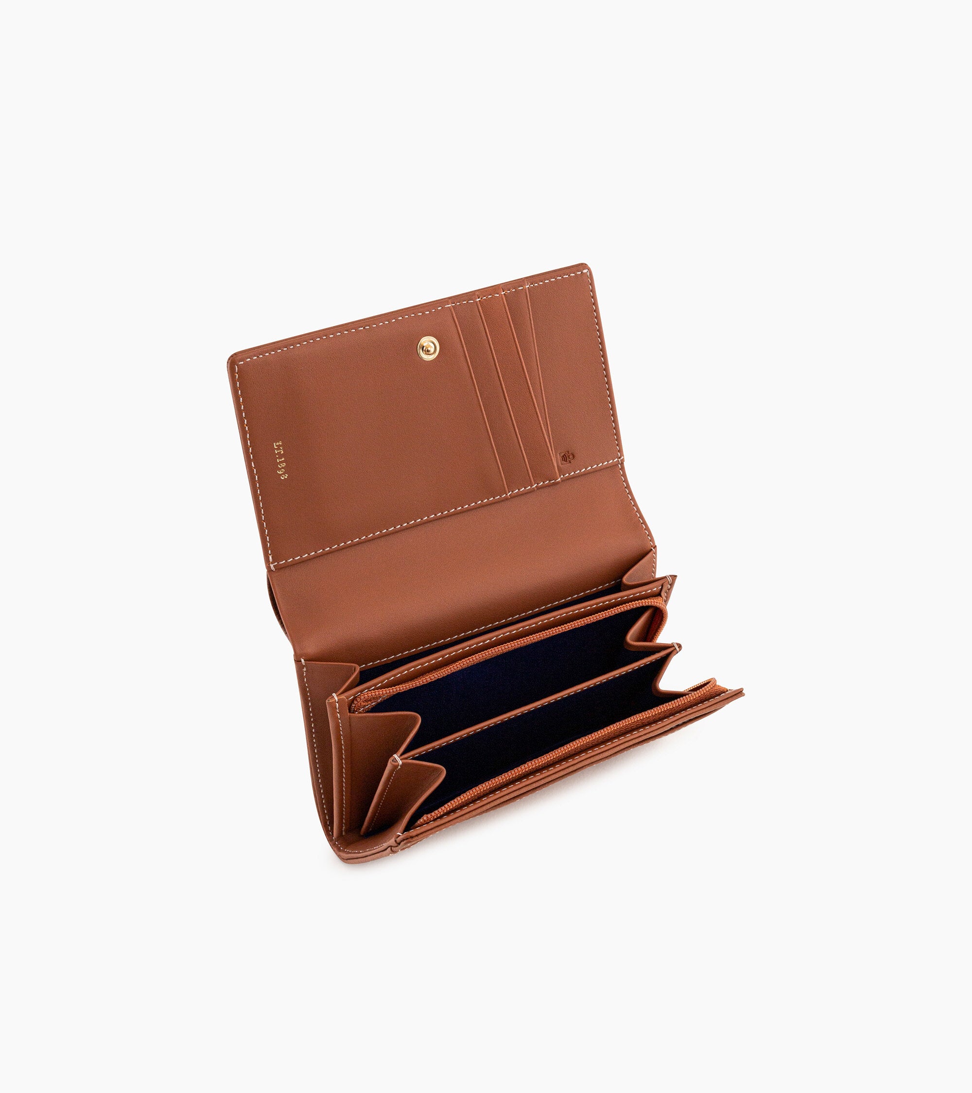 Le Tanneur Emilie portefeuille cuir grainé marron tan