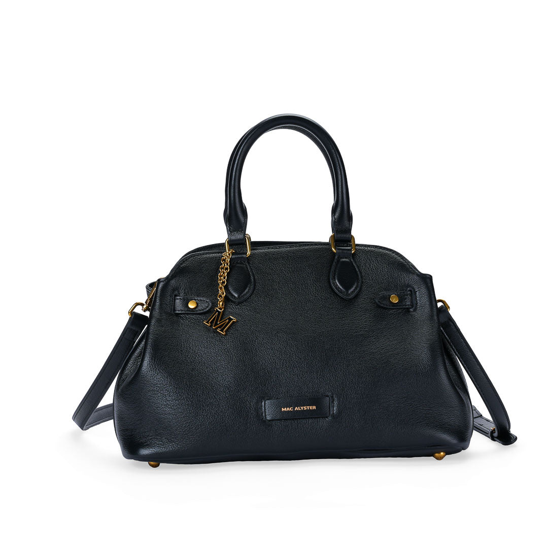 MAC ALYSTER VALERIA Sac à main Daim Cognac cuir 32,5 cm
