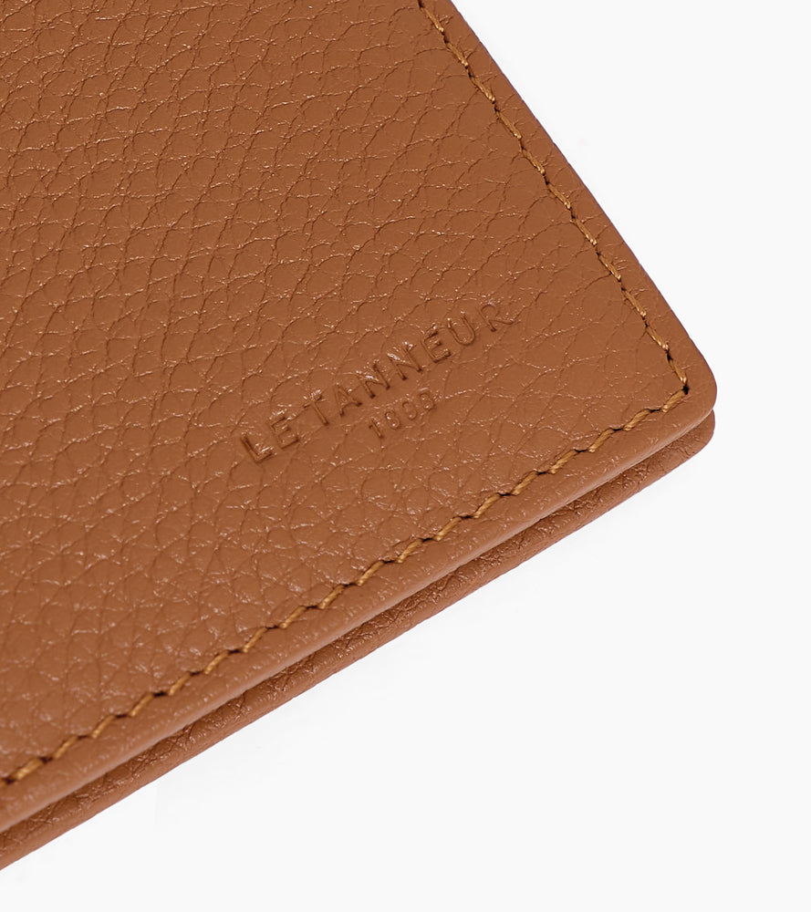 Le Tanneur Charles petit porte-cartes cuir grainé marron