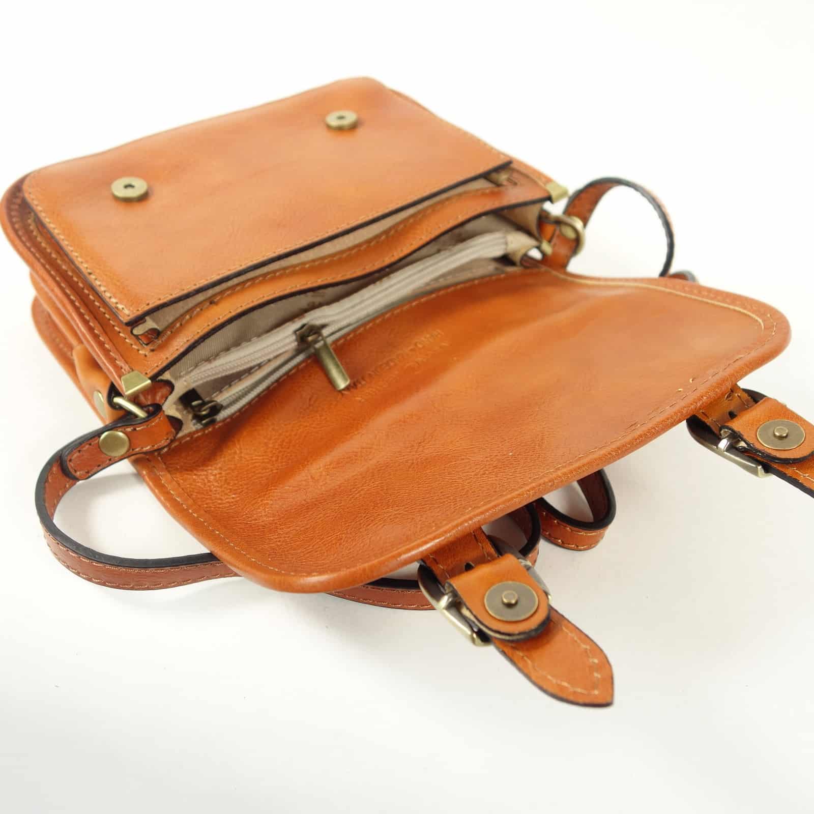 Collection Esprit Cuir Sac bandoulière Elania cuir naturel
