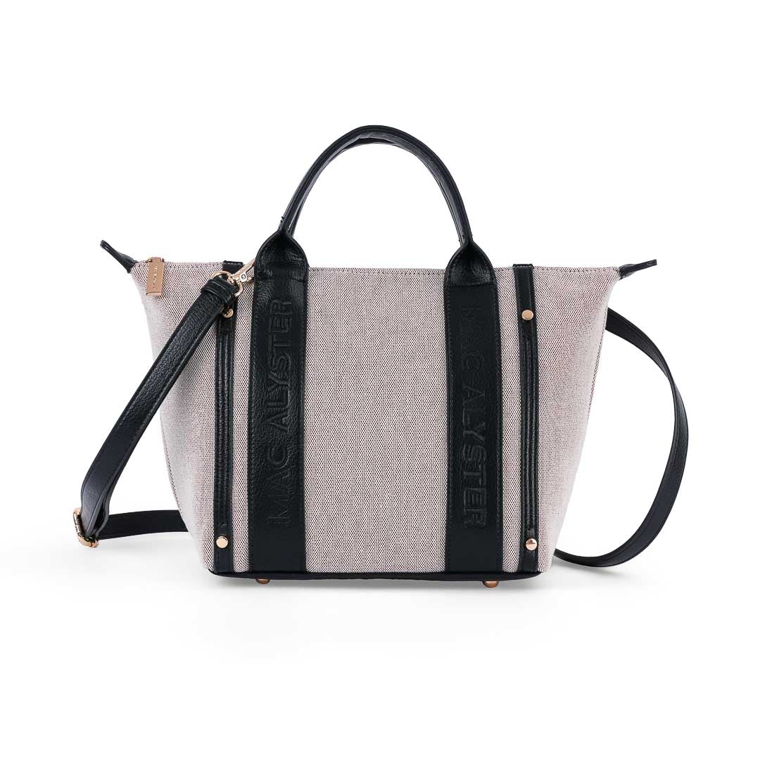 Mac Alyster Abrielle Lin sac à main noir lin