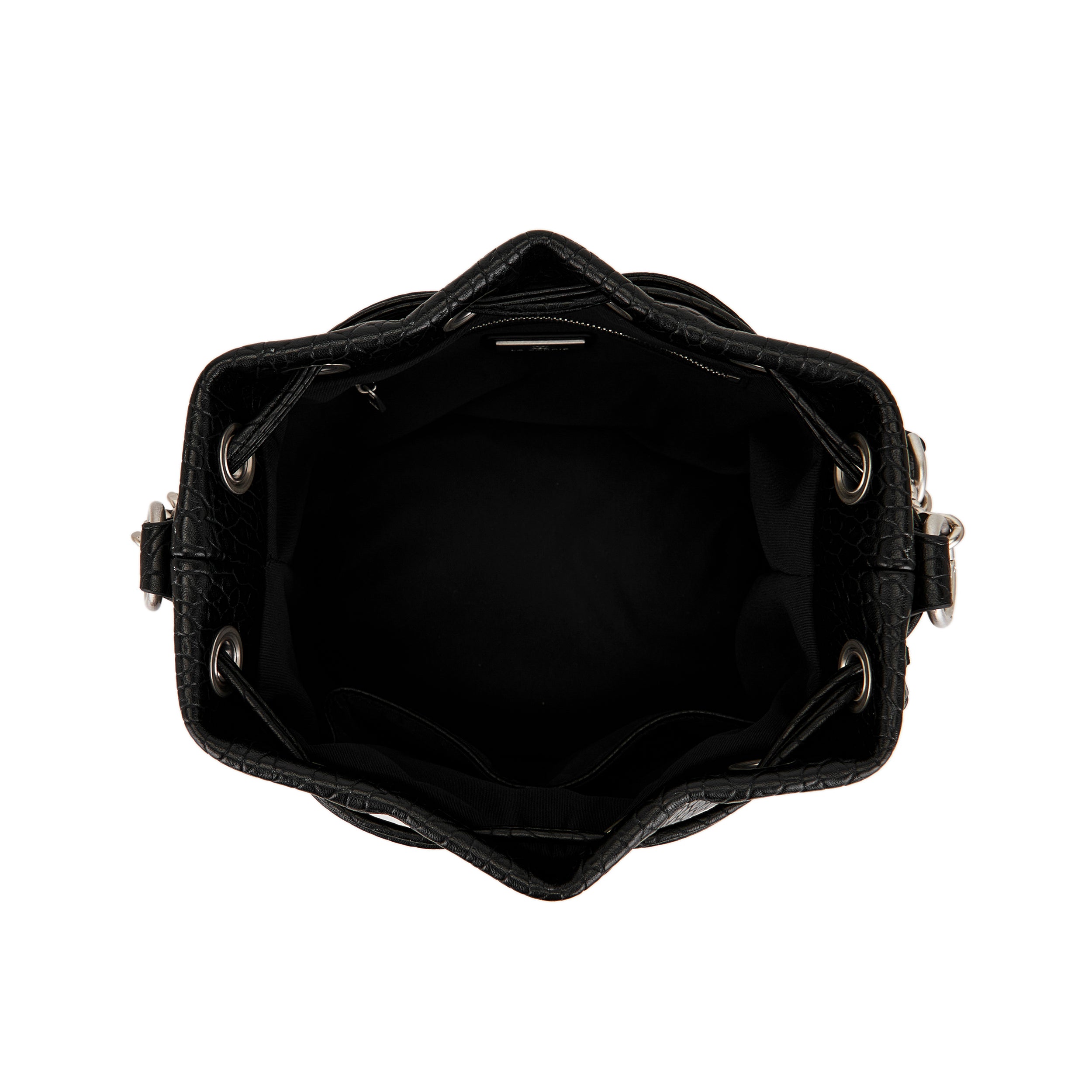 La Carrie Belty sac seau noir PU 24x17x26