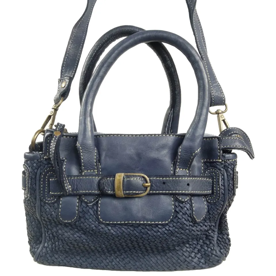 Collection Esprit Cuir TEA mini sac cuir bleu jean