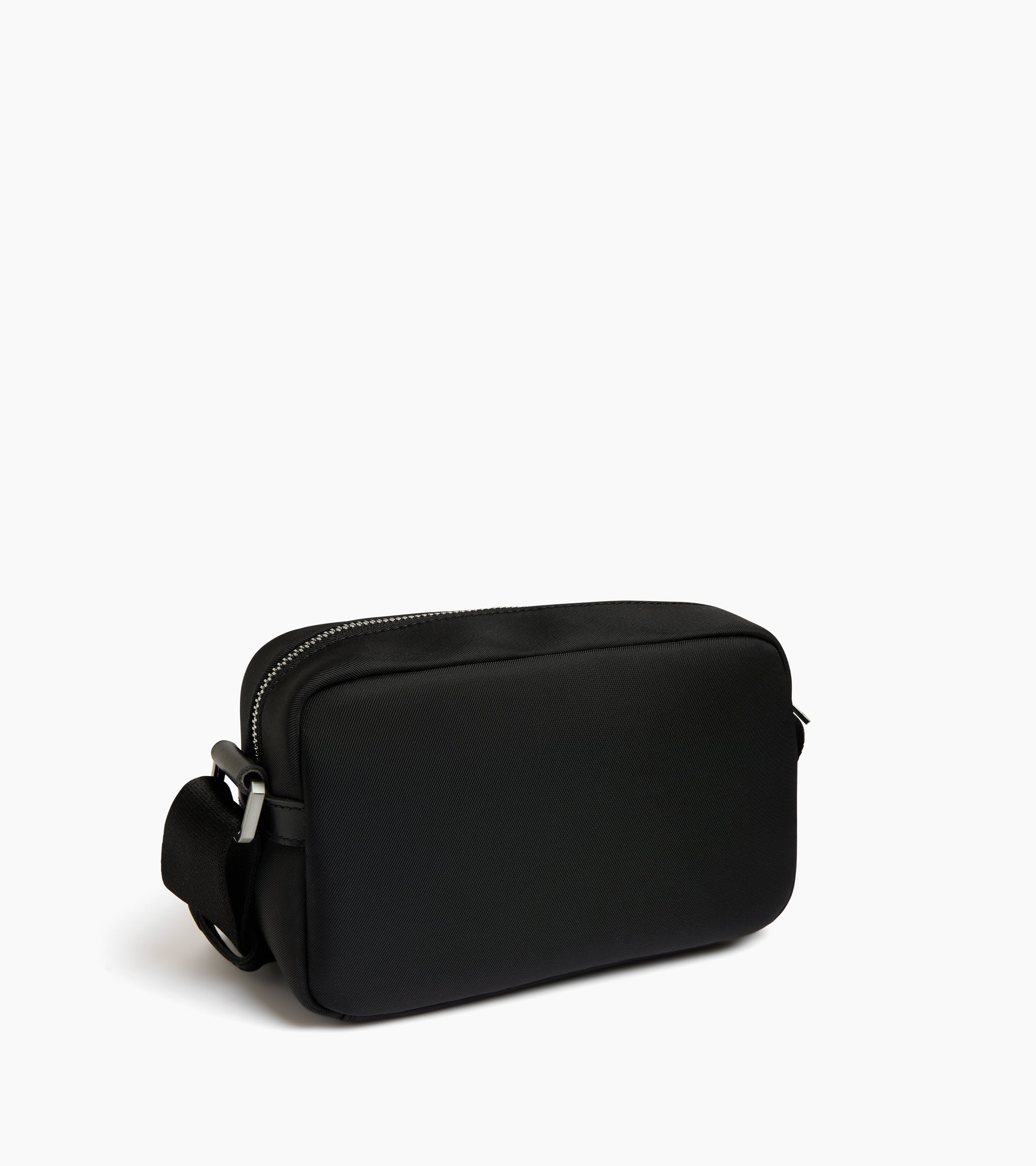 Le Tanneur Basile sac bandoulière toile nylon cuir noir