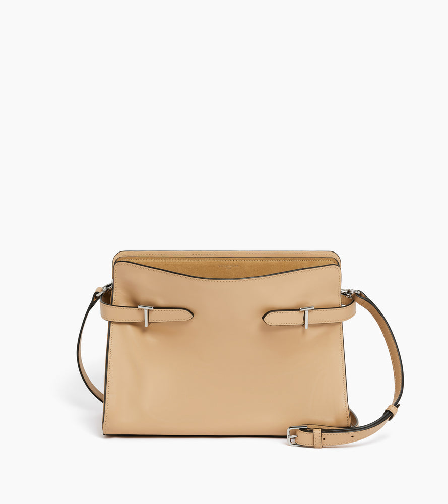 Le Tanneur Emie grand sac épaule cuir Desert nubuck