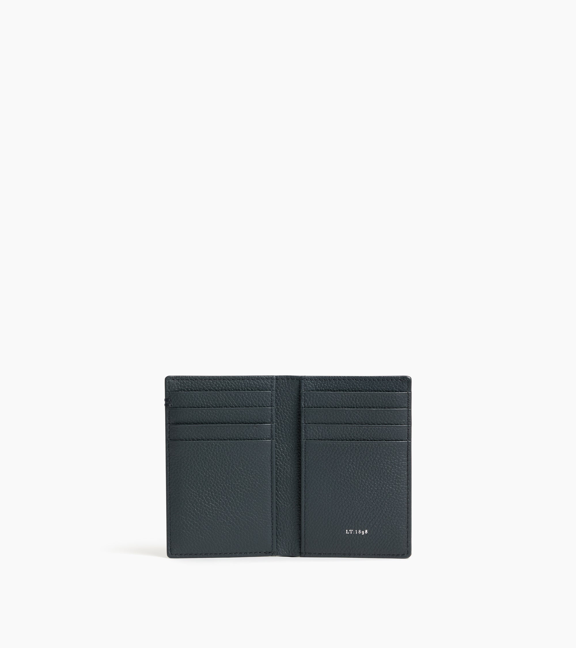 Le Tanneur Lucien porte-cartes cuir grainé Twilight Blue