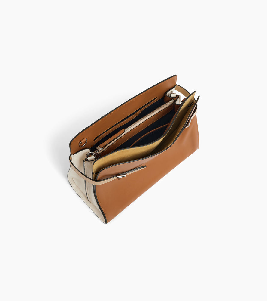 Le Tanneur Emie grand sac épaule cuir lisse nubuck