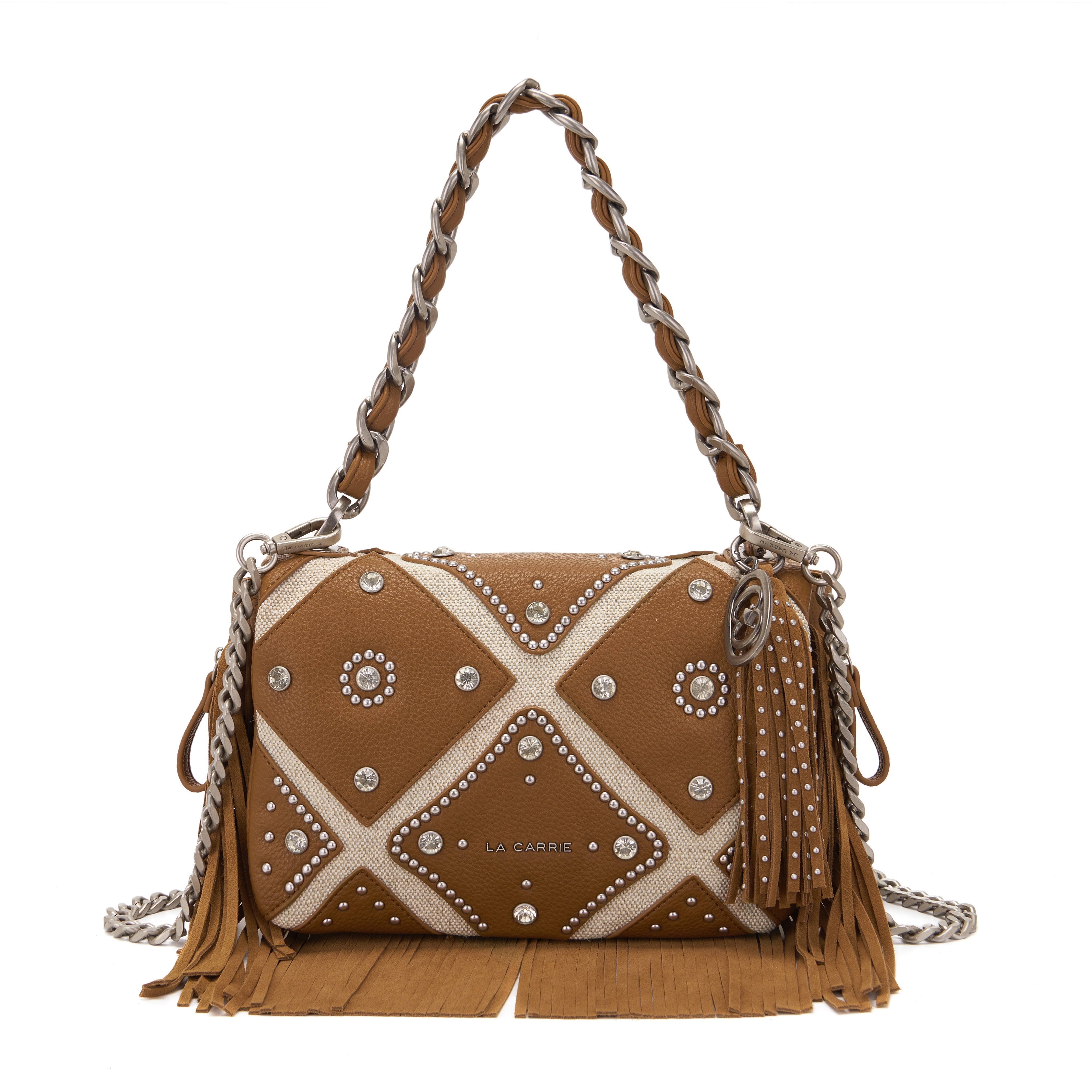 La Carrie Isabel Butterfly sac épaule cognac 32x13x19 cm