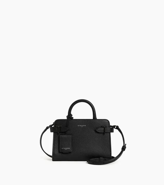 Le Tanneur Emilie mini sac cuir grainé noir bandoulière