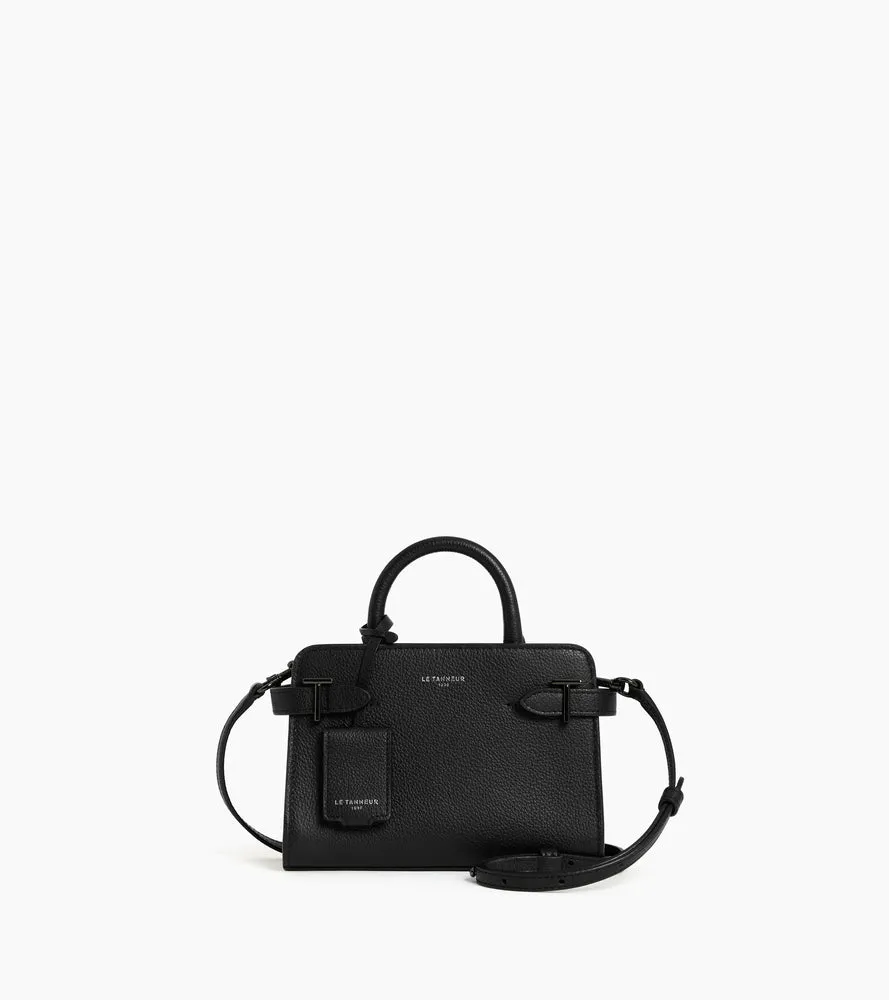Le Tanneur Emilie mini sac cuir grainé noir bandoulière