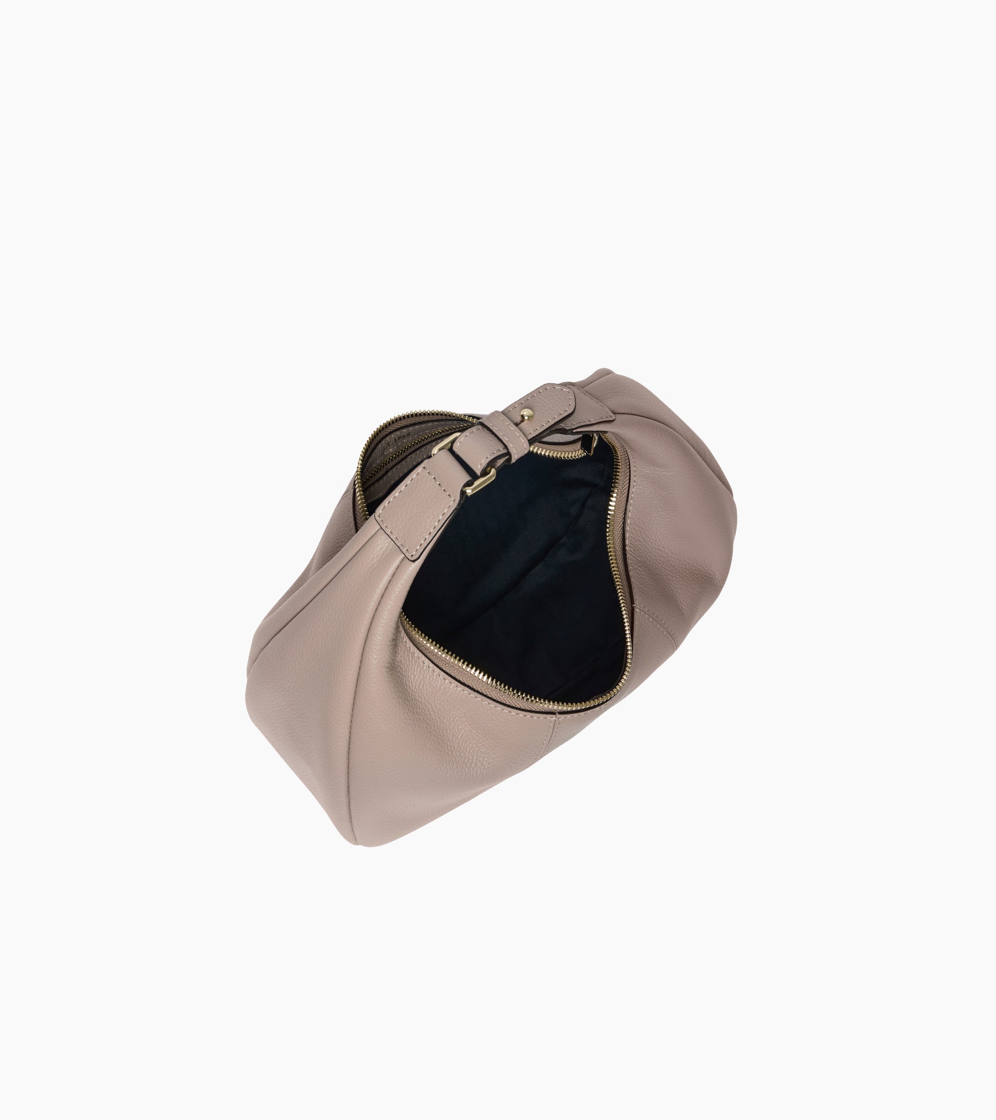 Le Tanneur Juliette petit sac hobo cuir grainé gris