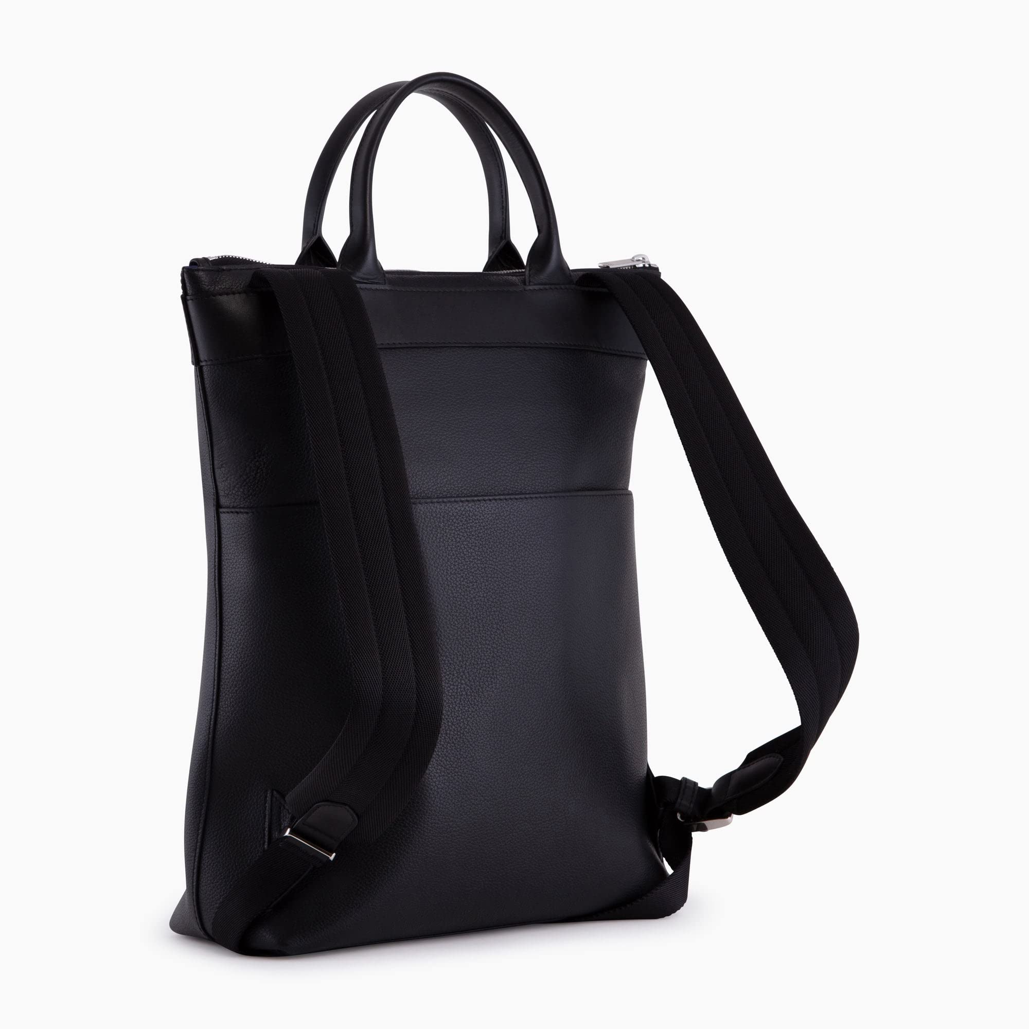 Le Tanneur Nathan Sac à dos cabas cuir grainé noir 34 cm