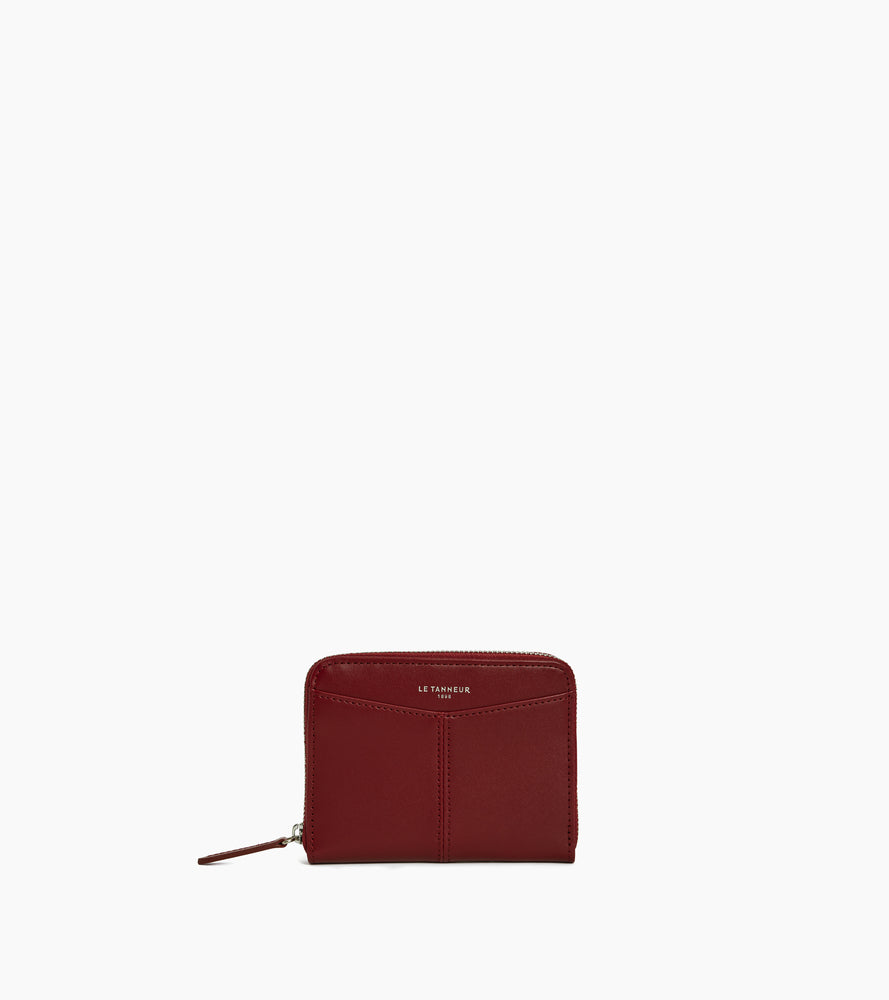 Le Tanneur Charlotte porte-monnaie zippé cuir revolution red