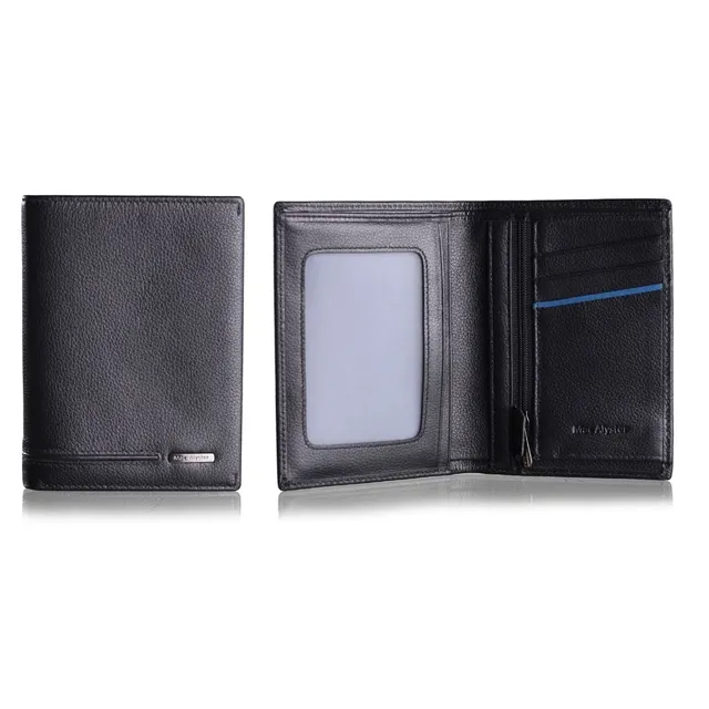 MAC ALYSTER Signature grand portefeuille Noir/Noir cartes