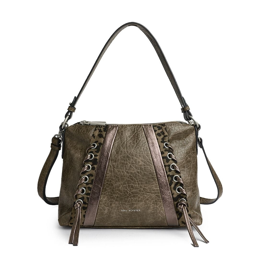 MAC ALYSTER CARACTERE sac travers vert main bandoulière