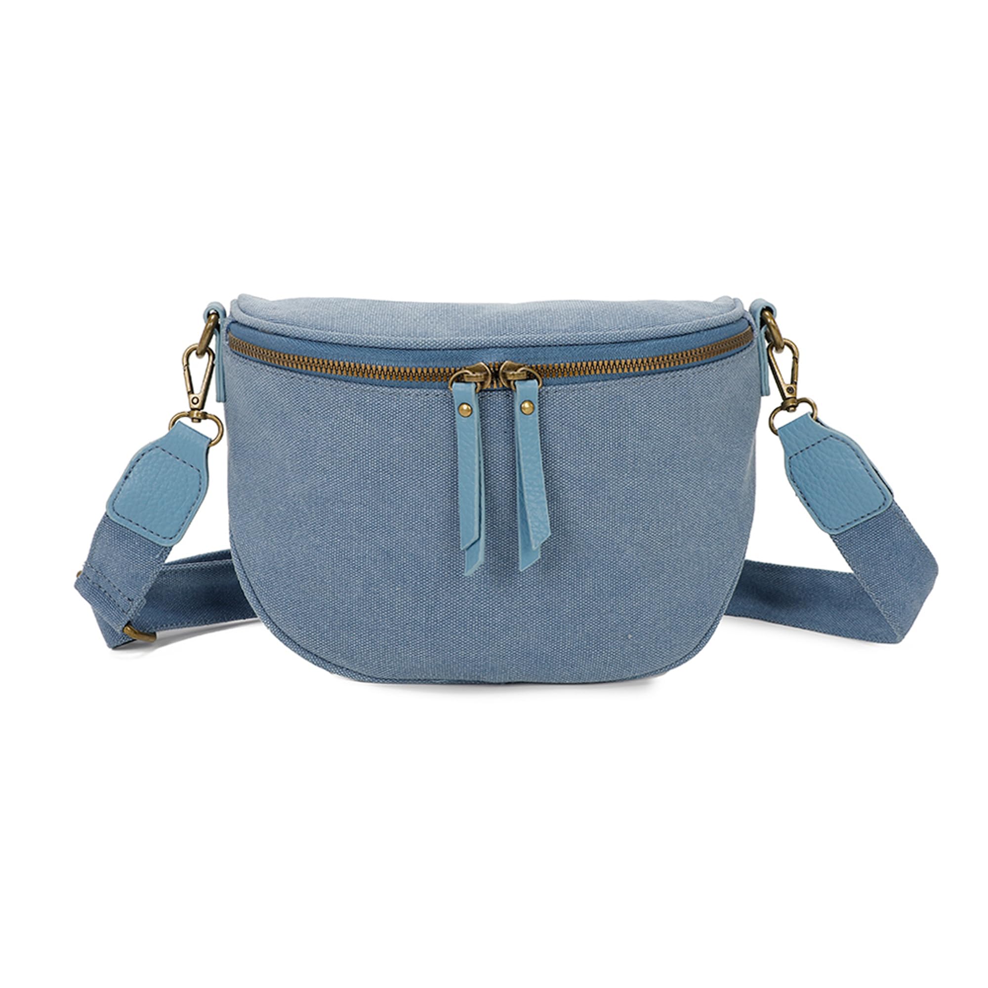 Gallantry Sacs Bandoulière Banane Sac Bleu Clair Canvas