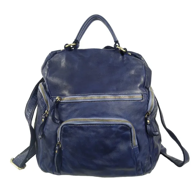Collection Esprit Cuir Sac à dos Milo sac à dos cuir bleu marine