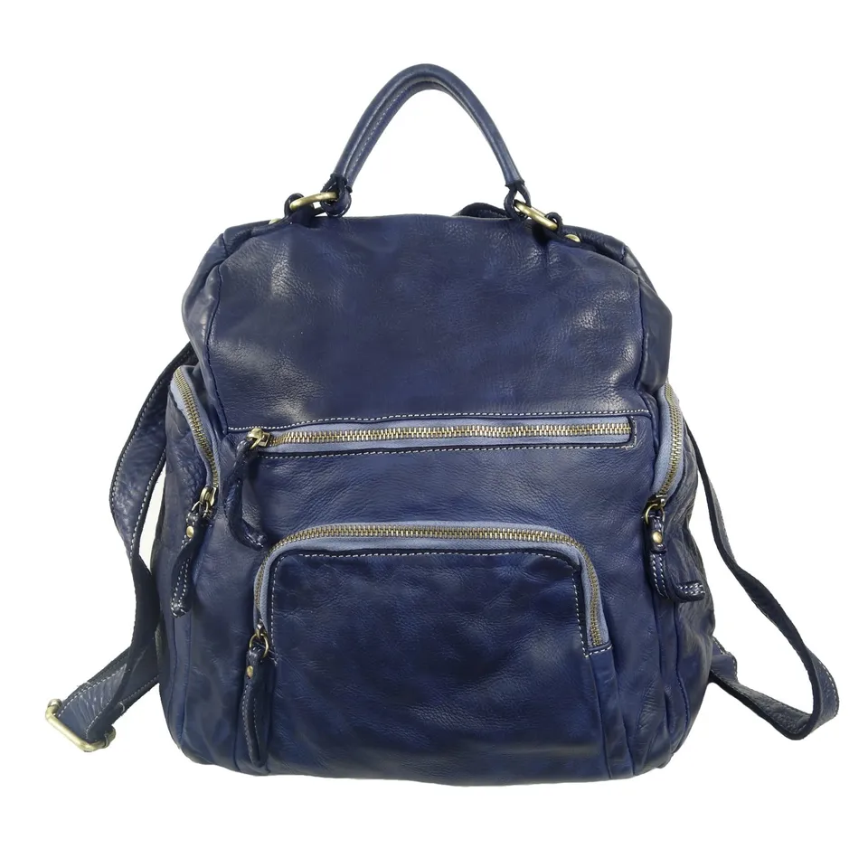 Collection Esprit Cuir Sac à dos Milo sac à dos cuir bleu marine