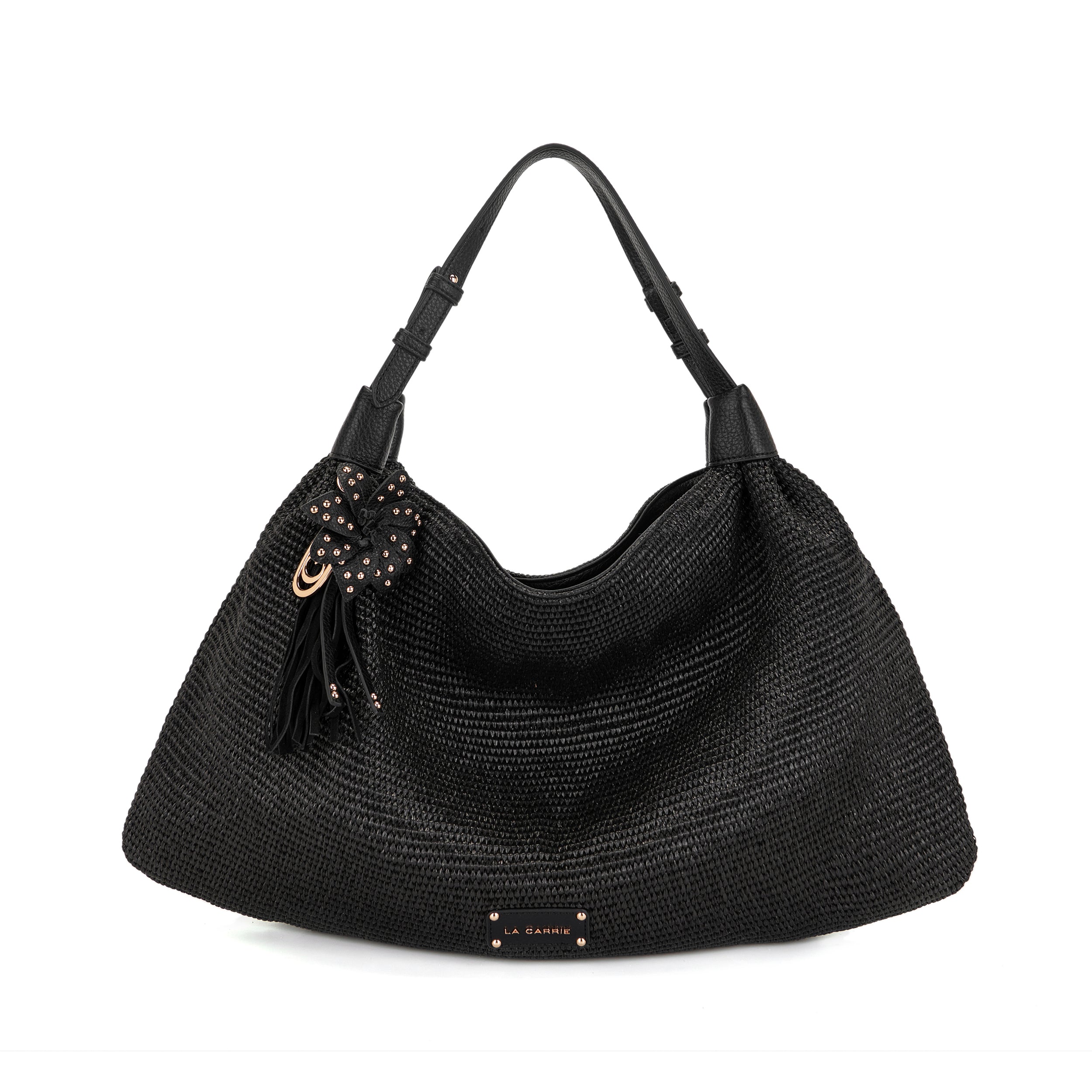 La Carrie La Plage sac shopping beige raffia 56 cm